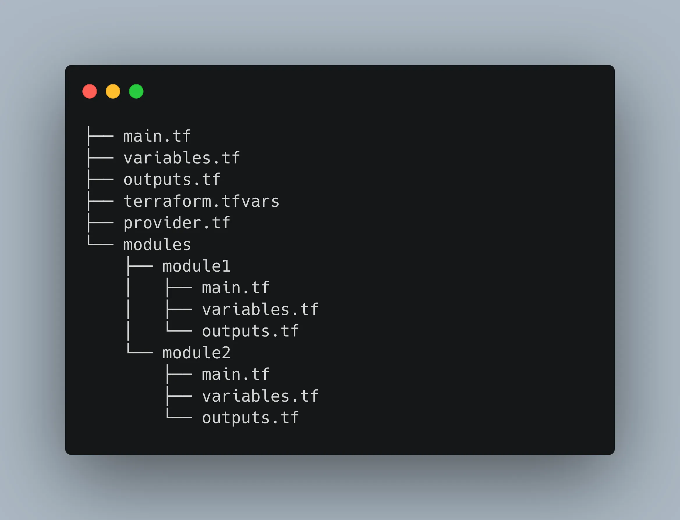 Example Terraform Project Structure